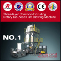 380V Alloy Screw Three-Layer Common-Extruder Rotary Die-Head Plastic Film Blowing Machine